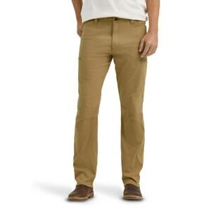 Wrangler Zip Cargo Pants Men 38x32 Caramel Outdoor Flex Waist Hiking Performance
